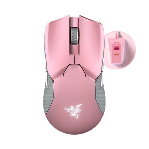 Razer Viper Ultimate Wireless Gaming Mouse with Charging Dock - Quartz