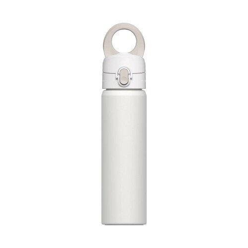 RhinoShield AquaStand Bottle with MagSafe Compatible Phone Grip - White - Stainless Steel - with Straw