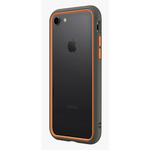 RhinoShield CrashGuard NX Bumper Case - iPhone 8 - Graphite & Orange