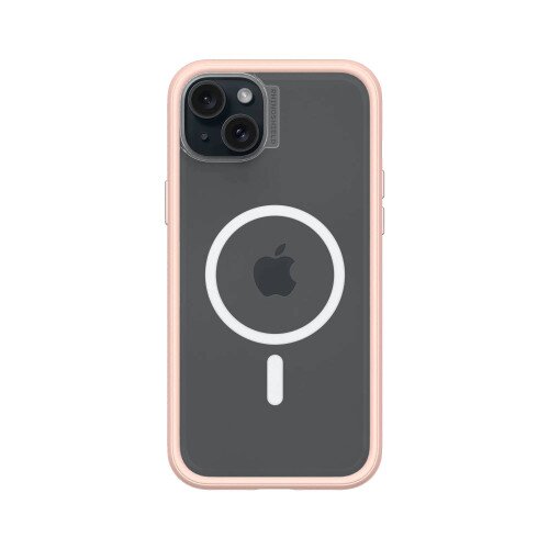 RhinoShield Mod NX Modular Protective Bumper Case with Backplate - MagSafe Compatible - iPhone 15 Plus - Blush Pink