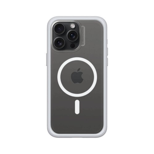 RhinoShield Mod NX Modular Protective Bumper Case with Backplate - MagSafe Compatible - iPhone 15 Pro Max - Platinum Gray