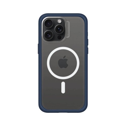 RhinoShield Mod NX Modular Protective Bumper Case with Backplate - MagSafe Compatible - iPhone 15 Pro Max - Navy Blue