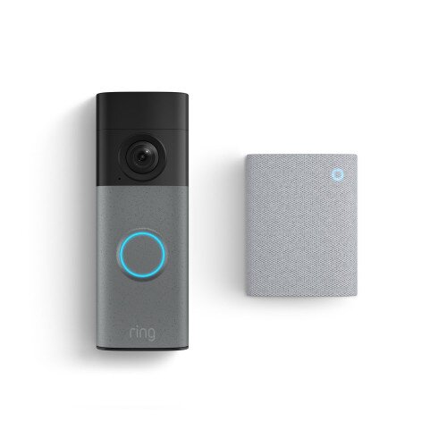 Ring Battery Doorbell (2nd Gen) + Chime (3rd Gen) - Speckled Gray + White