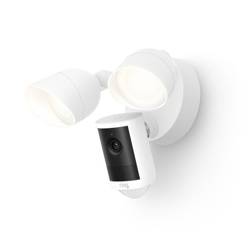 Ring Floodlight Cam (2nd Gen) Wired Motion Activated Security Camera - White - 1-Pack
