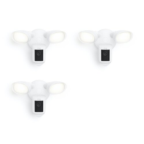 Ring Floodlight Cam Wired Pro - 3-Pack - White