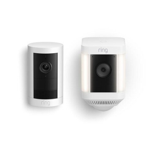 Ring Outdoor Cam Plus Battery + Spotlight Cam Plus Battery - White