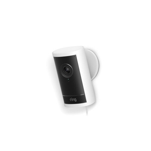 Ring Outdoor Cam Pro Plug In Retinal 4K Security Camera - 1-Pack - White