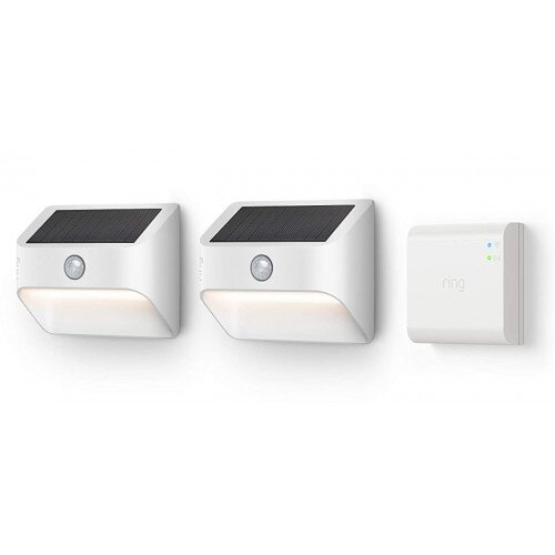 Ring Smart Lighting Solar Steplight + Bridge 2-Pack - White