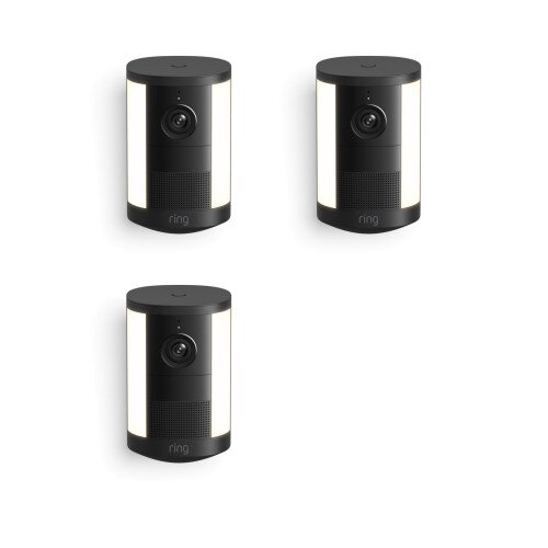 Ring Spotlight Cam (2nd Gen) Battery Outdoor Security Camera - Black - 3-Pack