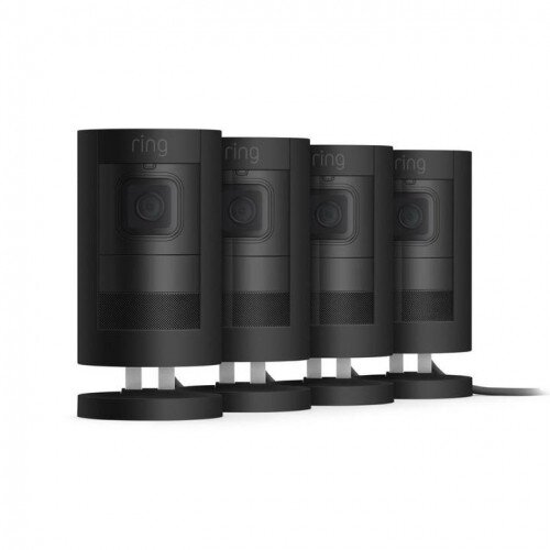 Ring Stick Up Security Camera Elite - Black - 4-Pack