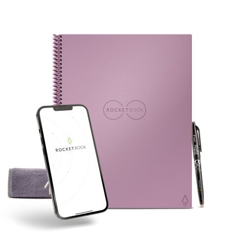 Rocketbook Core - Letter 8.5 in x 11 - Lined - Rocket Rose