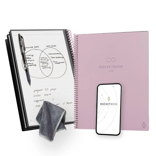 Rocketbook Core Reusable Notebook (Next Gen) - Letter - Dot Grid - Pink