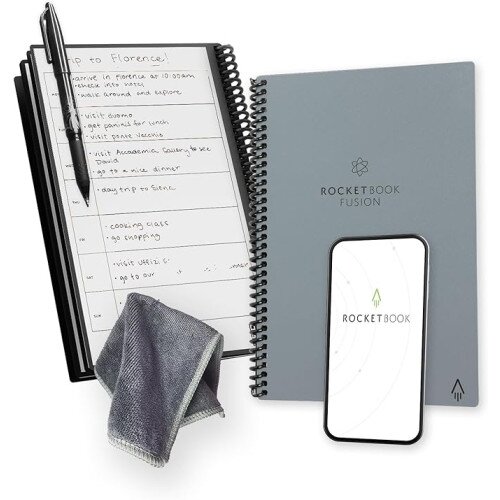 Rocketbook Fusion Smart Reusable Notebook - Deep Space Gray - Executive