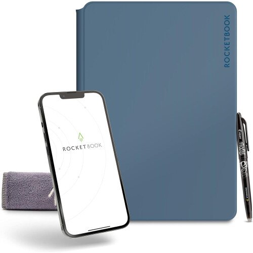 Rocketbook Pro Reusable & Eco-Friendly Notebook - Coast Blue - Letter