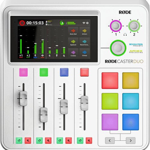 RODE RODECaster Duo Integrated Audio Production Studio - White