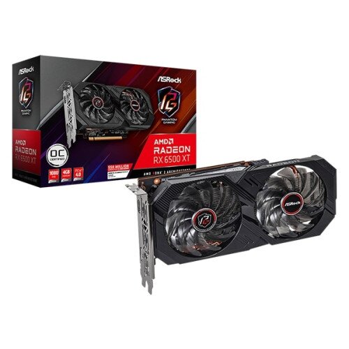 ASRock AMD Radeon RX 6500 XT Phantom Gaming D 4GB OC Graphics Card