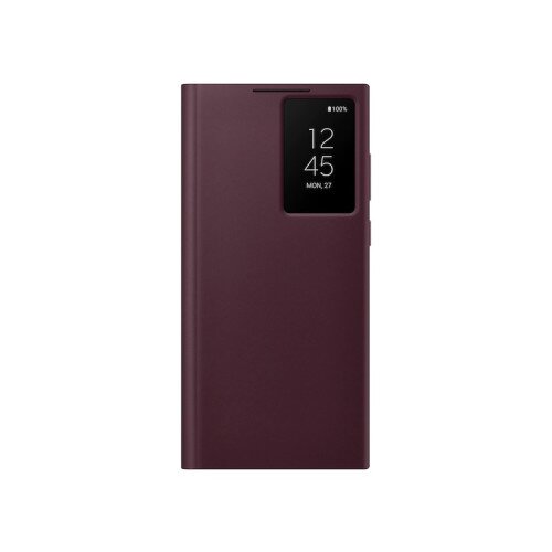 Samsung Galaxy S22 Ultra S-View Flip Cover - Burgundy