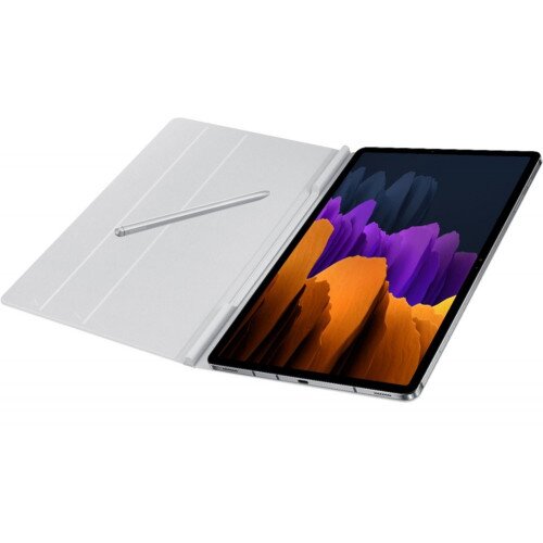 Samsung Galaxy Tab S7+ Book Cover - Mystic Silver
