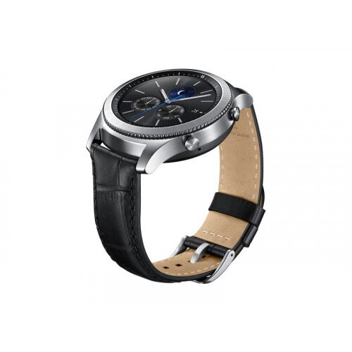Samsung Gear S3 Alligator Grain Leather Band - Black