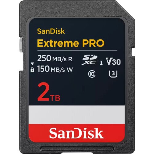 SanDisk Extreme PRO SDHC And SDXC UHS-I V30 Card - 2TB