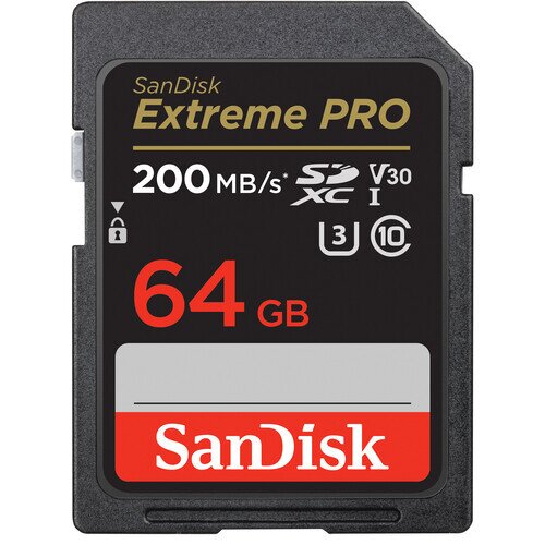 SanDisk Extreme PRO SDHC And SDXC UHS-I V30 Card - 64GB