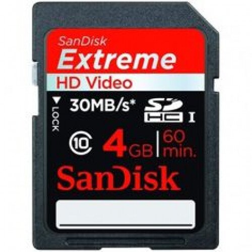 SanDisk Extreme SDHC 30MB/s UHS-I Card - 4GB