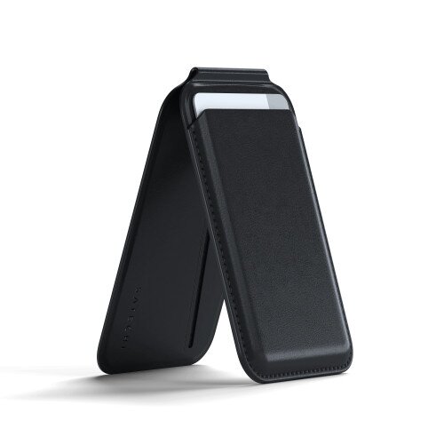 Satechi Vegan-Leather Magnetic Wallet Stand - Black