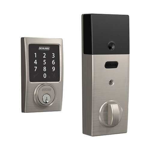 Schlage Connect Smart Deadbolt with Century Trim, Zigbee Certified - Satin Nickel