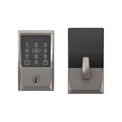 Schlage Encode Plus Smart WiFi Deadbolt with Century Trim - Satin Nickel
