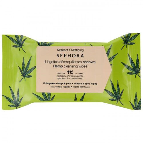 SEPHORA COLLECTION Clean Cleansing & Gentle Exfoliating Wipes - Mini - Hemp - Mattifying and Cleansing