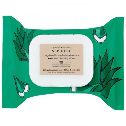 SEPHORA COLLECTION Clean Cleansing & Gentle Exfoliating Wipes - Standard - Aloe - Hydrating and Cleansing