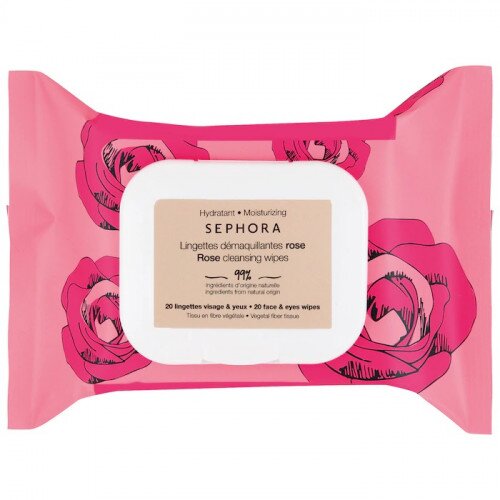 SEPHORA COLLECTION Clean Cleansing & Gentle Exfoliating Wipes - Standard - Rose - Moisturizing and Cleansing