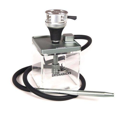 Shishabucks Cloud Micro + Sky Bowl + Stratus - Gun Metal Grey - Red Bowl - Regular (20-25g) - Premium Stratus