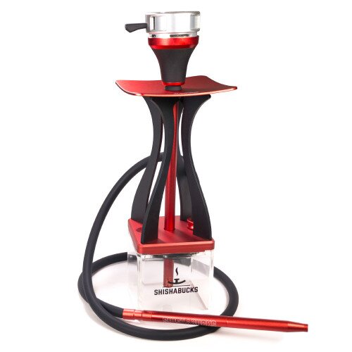 Shishabucks Cloud Mini + Sky Bowl + Stratus - Red/Black - Silver Bowl - Regular (20-25g)