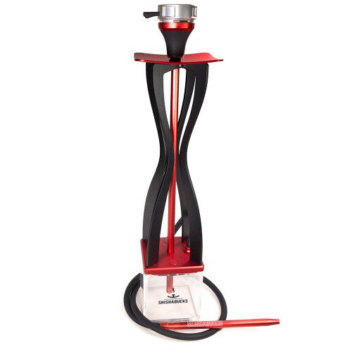 Shishabucks Cloud One + Sky Bowl + Stratus - Red/Black - Rose Gold Bowl - Regular (20-25g)