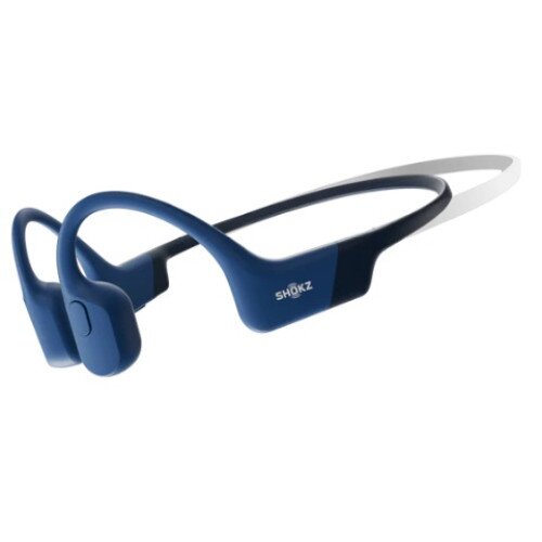 Shokz Openrun Bone Conduction Open-Ear Endurance Headphones - Blue - Mini - Magnetic Induction