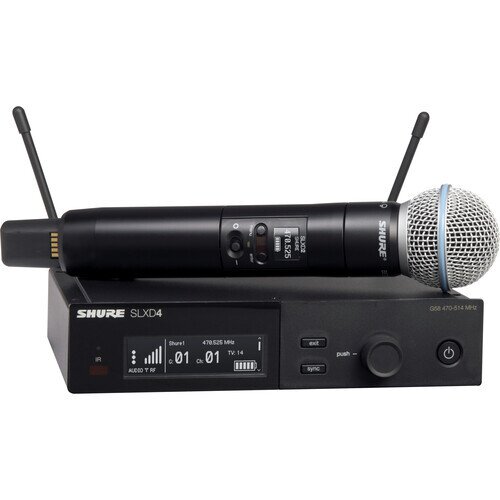 Shure SLXD24/B58 Wireless System with Beta 58A Handheld Transmitter - H55: 514 to 558 MHz
