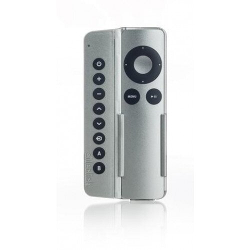 Sideclick Universal Remote Attachment for Apple TV Gen 2 & 3, Slim Silver Remote