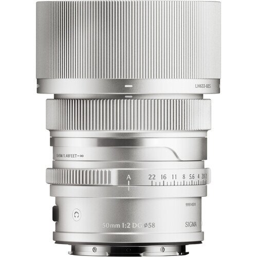 Sigma 50mm F2 DG Contemporary Lens - L-Mount - Silver