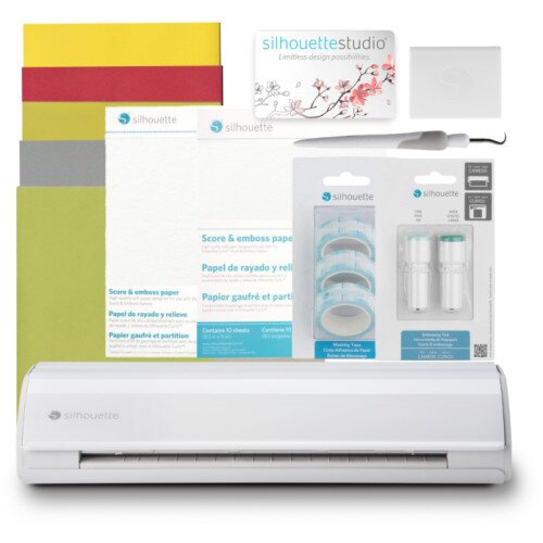 Silhouette Cameo 5 Cutting Machine - Embossing Bundle - White