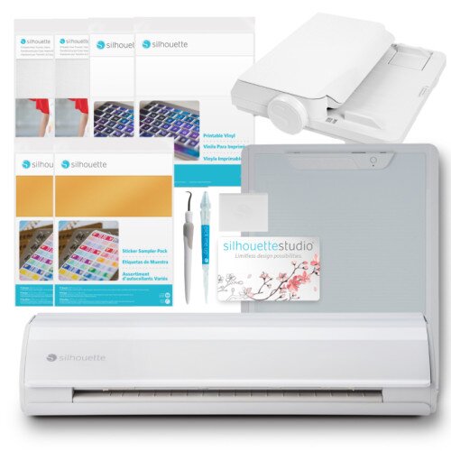Silhouette Cameo 5 Cutting Machine - Print and Cut Bundle - White