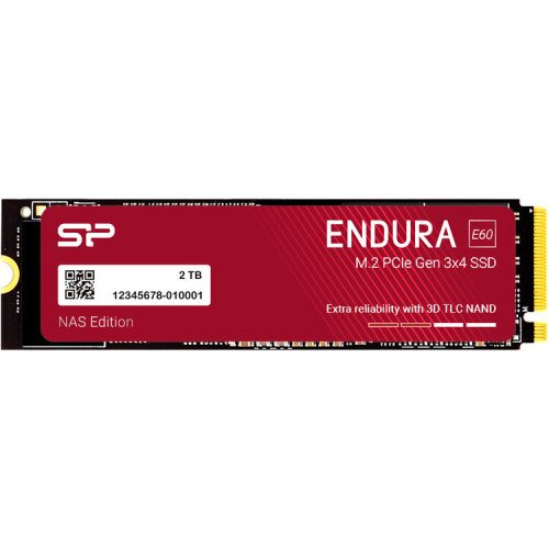 Silicon Power Endura E60 NAS TLC NVMe PCIe Gen3x4 M.2 2280 Internal Solid State Drive - 2TB