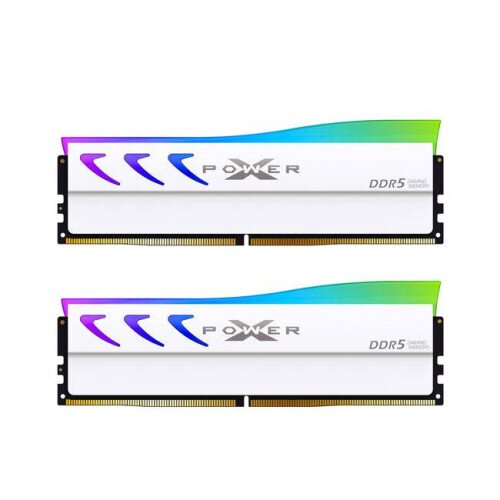 Silicon Power Storm RGB DDR5 7200MT/s (PC5-57600) CL34 32GB(2x16GB) Dual Pack 1.4V Desktop Unbuffered DIMM Memory - White