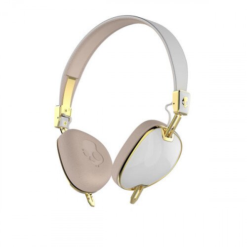 Skullcandy Knockout Women's Headphones - White/Gold