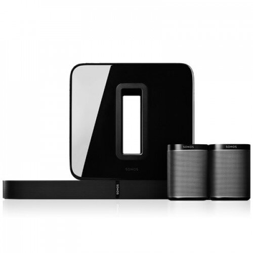 Sonos 5.1 Surround Sound Package with PlayBase and Play:1 - Black