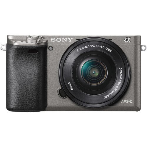 Sony α6000 E-Mount Camera with APS-C Sensor - Body + 16-50 mm Power Zoom Lens - Gray