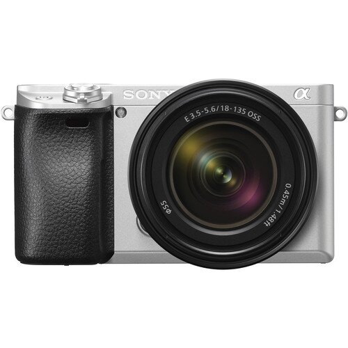 Sony α6300 E-Mount Camera with APS-C Sensor - Body + 18-135 mm Zoom Lens - Silver