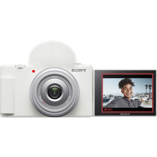 Sony ZV-1F Vlog Camera for Content Creators and Vloggers - White