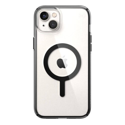 Speck Presidio Perfect-Clear with Impact Geometry MagSafe Case for iPhone 15 Plus - Clear/Black
