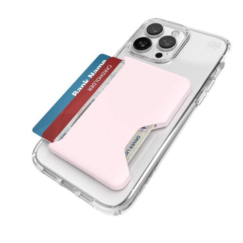Speck Wallet for MagSafe with ClickLock Case for iPhone - Nimbus Pink/Pale Violet